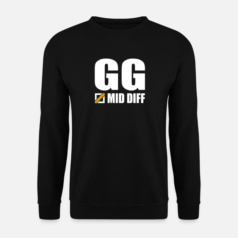 GG Mid Diff Gamer Gaming - Unisex Pullover - Schwarz