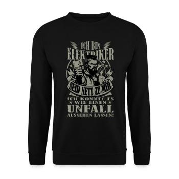 ICH KÖNNTE ES WIE EIN UNFALL AUSSEHEN LASSEN - Unisex Pullover - Schwarz - Vorne - Alina (178cm) & Michal (187cm)
