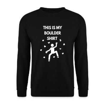C’est mon Boulder Shirt escalade Motif pour T Shirt - Sweat-shirt Unisexe - noir - Devant - Alina (178cm) & Michal (187cm)