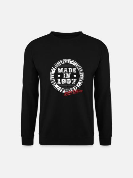 Retro Patch Jahrgang 1967 Geburtstag Geschenk - Unisex Pullover - Schwarz