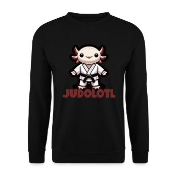 Judo Axolotl Judo Cadeau Judoka - Sweat-shirt Unisexe - noir - Devant - Alina (178cm) & Michal (187cm)