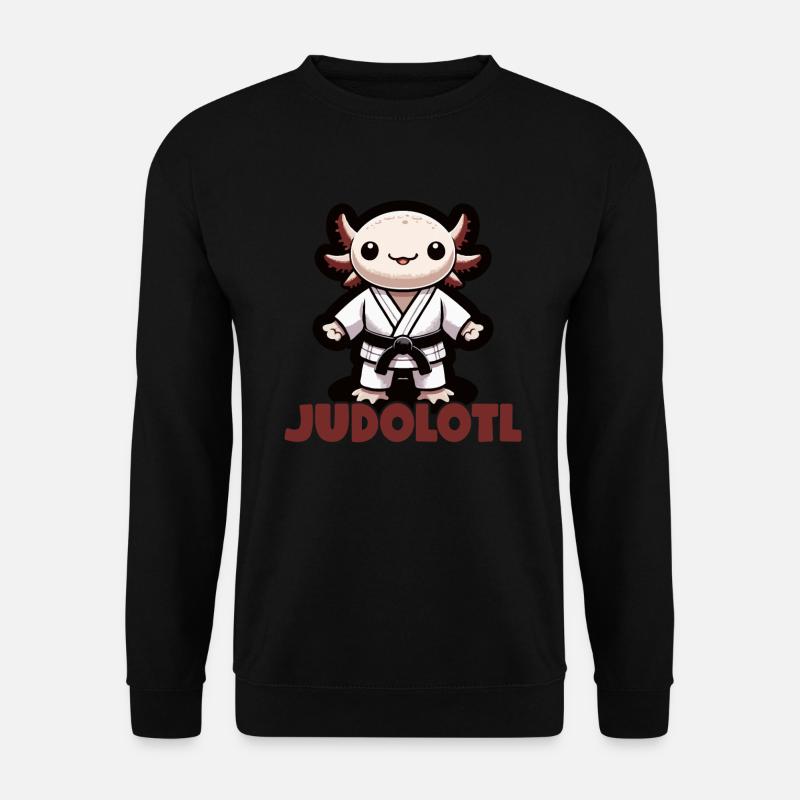 Judo Axolotl Judo Geschenk Judoka - Unisex Pullover - Schwarz