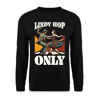 Danseur de Lindy Hop Danse Swing Danse - Sweat-shirt Unisexe - noir - Devant - Alina (178cm) & Michal (187cm)