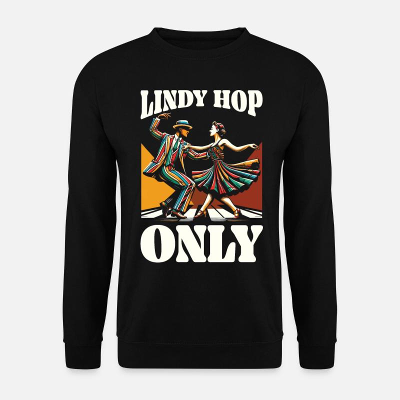Danseur de Lindy Hop Danse Swing Danse - Sweat-shirt Unisexe - noir