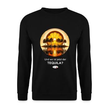 Wo ist jetzt der Tequila Sonnenuntergang - Unisex Pullover - Schwarz - Vorne - Alina (178cm) & Michal (187cm)
