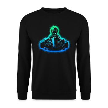 Kart Racing Karts Motorsport Enfants Garçons Go-Kart - Sweat-shirt Unisexe - noir - Devant - Alina (178cm) & Michal (187cm)