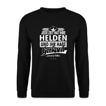 Chaque époque a ses héros Vous avez Gerhard - Sweat-shirt Unisexe - noir - Devant - Alina (178cm) & Michal (187cm)