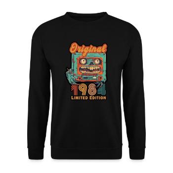 Original 1984 édition limitée anniversaire cassette - Sweat-shirt Unisexe - noir - Devant - Alina (178cm) & Michal (187cm)