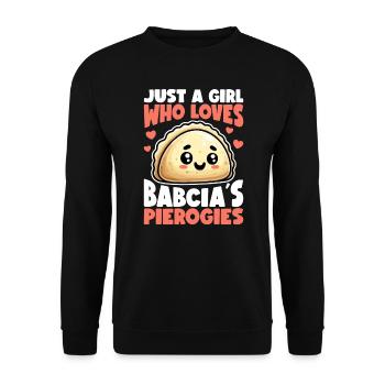 Pierogi Poland Polish Food Pierogies - Unisex Sweatshirt - black - Front - Alina (178cm) & Michal (187cm)