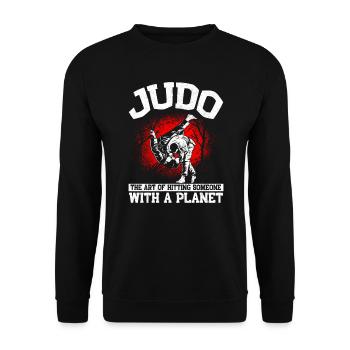 Judo Judoka Judo Gift for Judo - Unisex Sweatshirt - black - Front - Alina (178cm) & Michal (187cm)