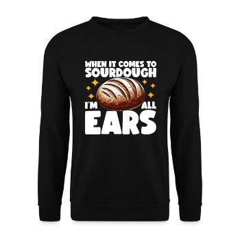 Sourdough Bread Bread Baking Sourdough Starter - Unisex Sweatshirt - black - Front - Alina (178cm) & Michal (187cm)
