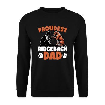 Rhodesian Ridgeback Dad Rhodesian Ridgeback - Sweat-shirt Unisexe - noir - Devant - Alina (178cm) & Michal (187cm)