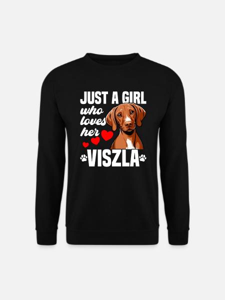 Viszla Hund Viszla Hunde - Unisex Pullover - Schwarz