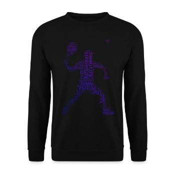 Men's Racquetball Games Pickleball Games - Unisex Sweatshirt - black - Front - Alina (178cm) & Michal (187cm)