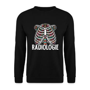 MTRA MTA Radiologie Radiolog Radiologen MTRA - Unisex Pullover - Schwarz - Vorne - Alina (178cm) & Michal (187cm)