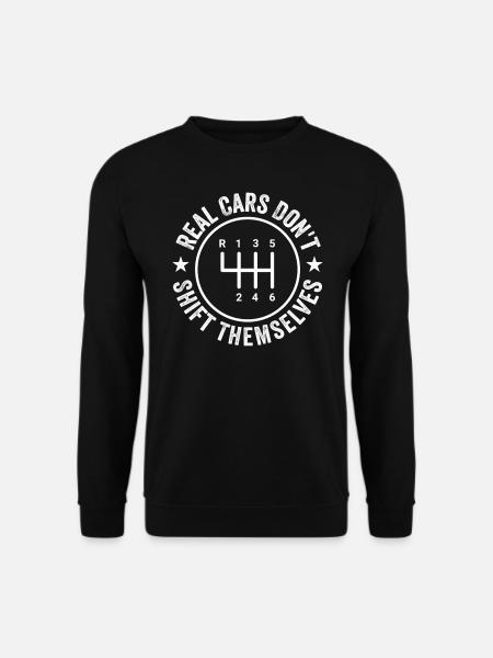 Echte Autos inklusive Schaltgetriebe - Unisex Pullover - Schwarz