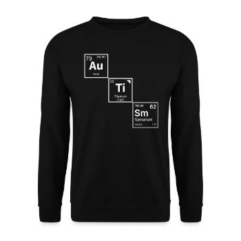 Autism Periodic Table Gifts - Unisex Sweatshirt - black - Front - Alina (178cm) & Michal (187cm)