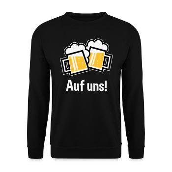 XAufuns! – 2 Bayrische Originale (3) - Unisex Pullover - Schwarz - Vorne - Alina (178cm) & Michal (187cm)