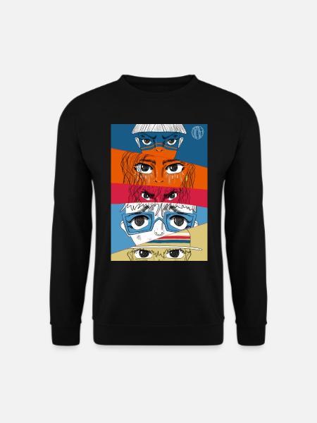 Collage d’yeux d’anime #1 - Sweat-shirt Unisexe - noir