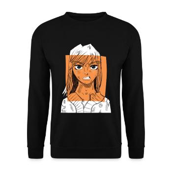 Fille Anime #3 - Sweat-shirt Unisexe - noir - Devant - Alina (178cm) & Michal (187cm)