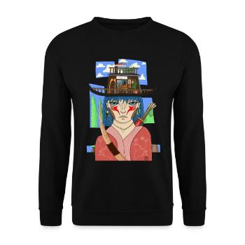 Housecollector #3 - Unisex Sweatshirt - black - Front - Alina (178cm) & Michal (187cm)