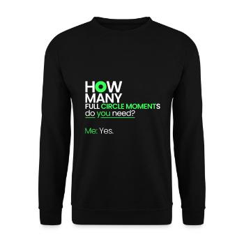 Combien de moments où le cercle se ferme - Sweat-shirt Unisexe - noir - Devant - Alina (178cm) & Michal (187cm)
