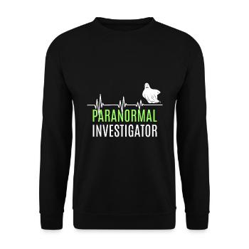 Geisterjagd Paranormal Investigator - Unisex Pullover - Schwarz - Vorne - Alina (178cm) & Michal (187cm)