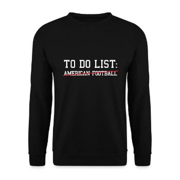 Sport To Do List Football américain - Sweat-shirt Unisexe - noir - Devant - Alina (178cm) & Michal (187cm)
