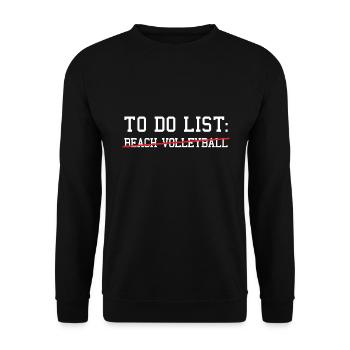 Sport To Do List Beach Volleyball - Sweat-shirt Unisexe - noir - Devant - Alina (178cm) & Michal (187cm)