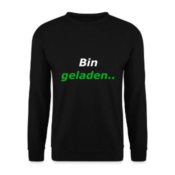 I'm loaded.. Electric Car Driver Saying 2021 - Unisex Sweatshirt - black - Front - Alina (178cm) & Michal (187cm)