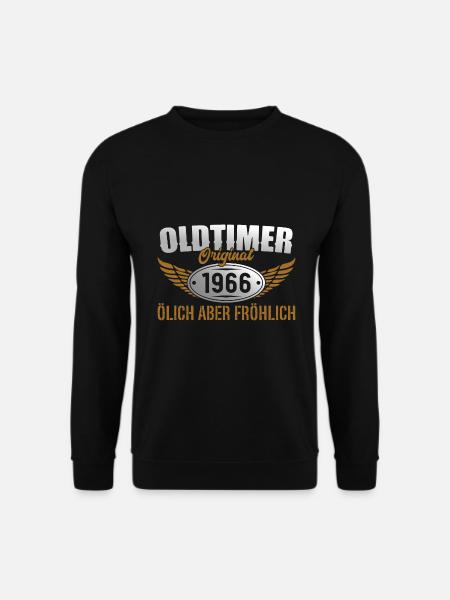 Oldtimer 1966 Geboren Geschenk Geburtstag - Unisex Pullover - Schwarz