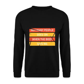 DON'T GIVE UP - Unisex Sweatshirt - black - Front - Alina (178cm) & Michal (187cm)