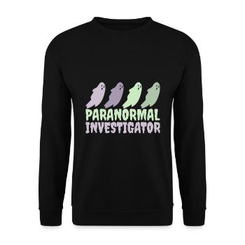 Geisterjagd Paranormal Investigator - Unisex Pullover - Schwarz - Vorne - Alina (178cm) & Michal (187cm)