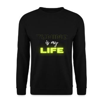 Tuning is my life - Unisex Sweatshirt - black - Front - Alina (178cm) & Michal (187cm)