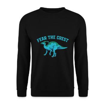Parasaurolophus Geschenkidee Dino - Unisex Pullover - Schwarz - Vorne - Alina (178cm) & Michal (187cm)