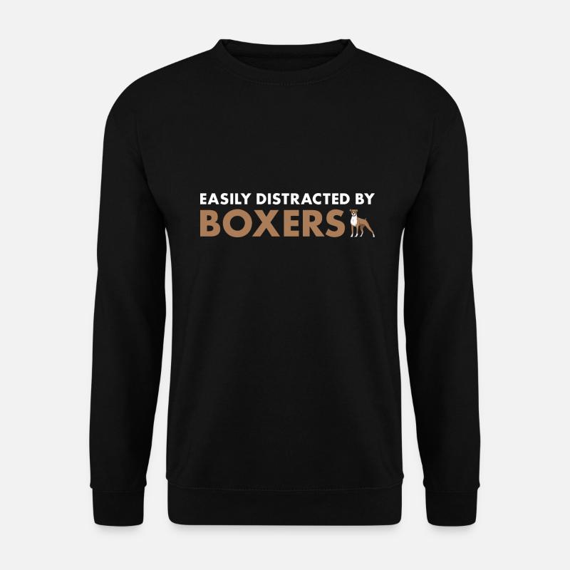 Easily Distracted By Boxer - Unisex Pullover - Schwarz