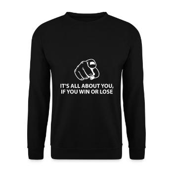 Tout tourne autour de vous, que vous gagniez ou perdiez - Sweat-shirt Unisexe - noir - Devant - Alina (178cm) & Michal (187cm)