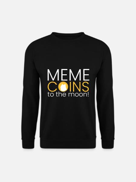 Meme coins to the moon! - Unisex Sweatshirt - black
