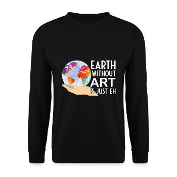 Art Teacher Funny Saying Art Course Art Class - Unisex Sweatshirt - black - Front - Alina (178cm) & Michal (187cm)