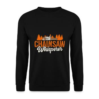 Idée cadeau de tronçonneuse Fabrication de bois Bûcherons - Sweat-shirt Unisexe - noir - Devant - Alina (178cm) & Michal (187cm)