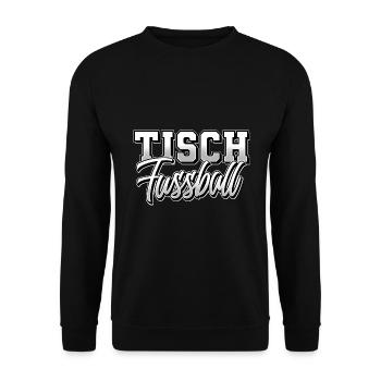 Tisch Fussball Tischfußball - Unisex Pullover - Schwarz - Vorne - Alina (178cm) & Michal (187cm)