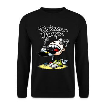 Délicieux vinyles - Sweat-shirt Unisexe - noir - Devant - Alina (178cm) & Michal (187cm)
