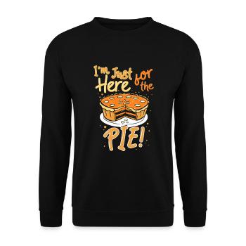 Thanksgiving I'm Just Here For The Pie - Unisex Sweatshirt - black - Front - Alina (178cm) & Michal (187cm)