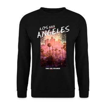 Los Angeles - Unisex Pullover - Schwarz - Vorne - Alina (178cm) & Michal (187cm)