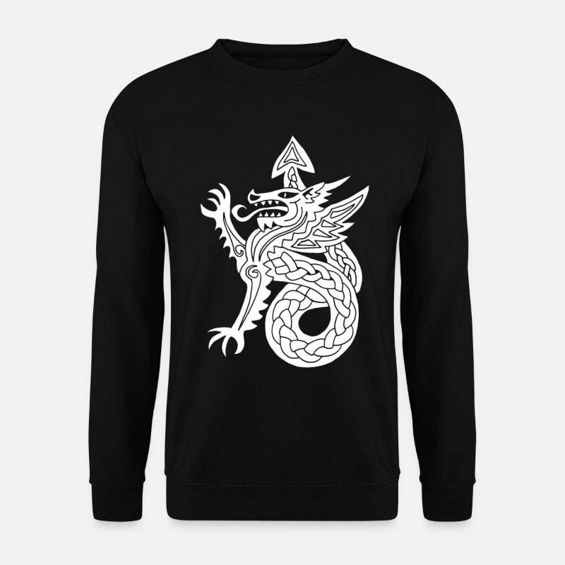 White Dragon - Unisex Sweatshirt - black