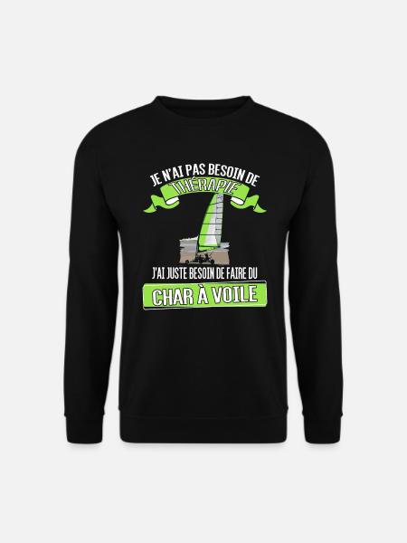 Char à voile - Sweat-shirt Unisexe - noir