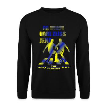 FC Carl Zeiss Jena - Unisex Sweatshirt - black - Front - Alina (178cm) & Michal (187cm)