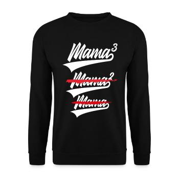 MAMA HIGH 3 KIDS TRIPLETS - Unisex Sweatshirt - black - Front - Alina (178cm) & Michal (187cm)