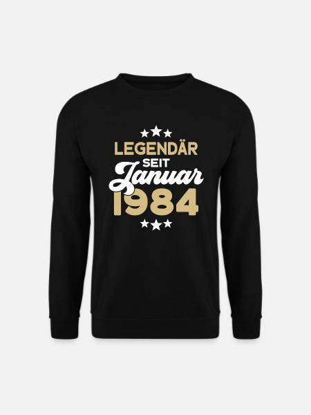 42. GEBURTSTAG LEGENDÄR SEIT JANUAR 1984 LEGENDE - Unisex Pullover - Schwarz