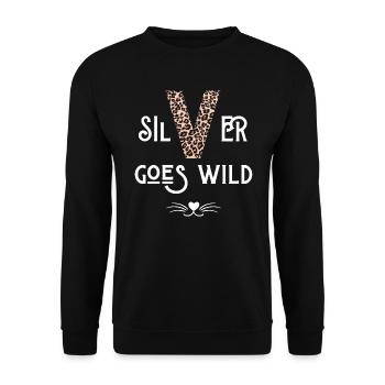 Silver goes wild - Unisex Pullover - Schwarz - Vorne - Alina (178cm) & Michal (187cm)